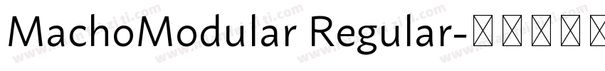 MachoModular Regular字体转换
